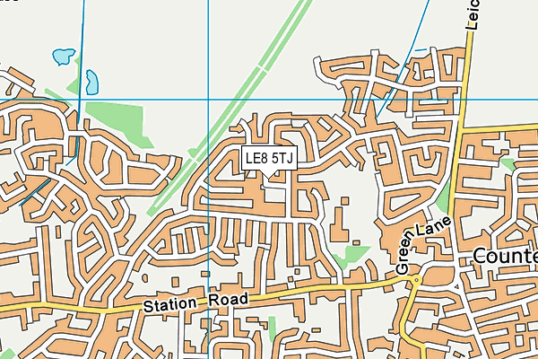 LE8 5TJ map - OS VectorMap District (Ordnance Survey)