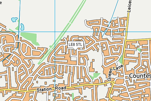 LE8 5TL map - OS VectorMap District (Ordnance Survey)