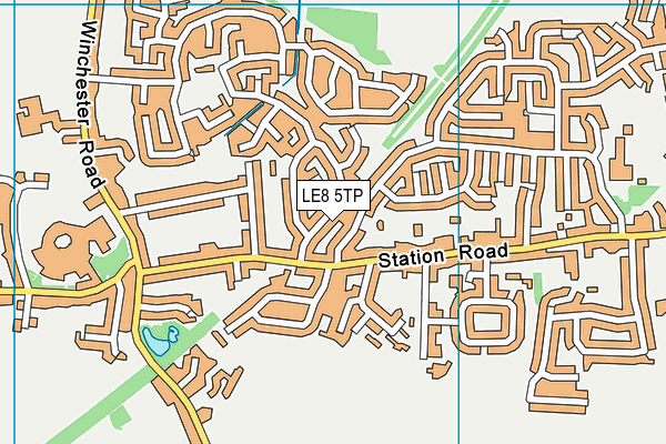 LE8 5TP map - OS VectorMap District (Ordnance Survey)