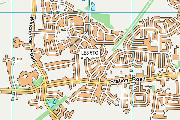 LE8 5TQ map - OS VectorMap District (Ordnance Survey)