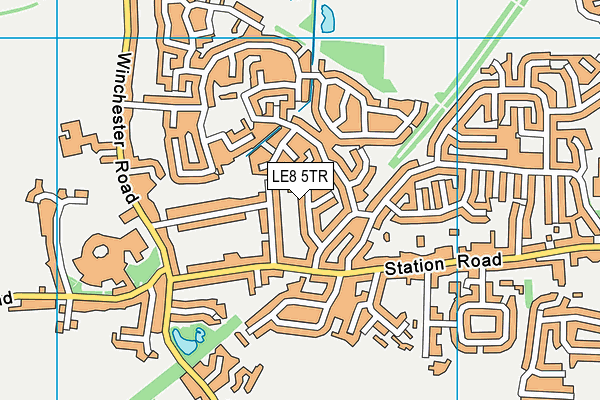 LE8 5TR map - OS VectorMap District (Ordnance Survey)