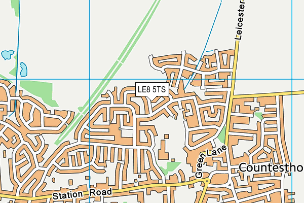 LE8 5TS map - OS VectorMap District (Ordnance Survey)
