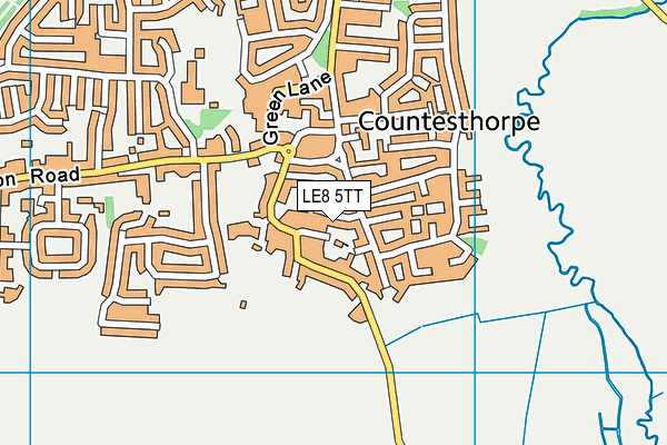 LE8 5TT map - OS VectorMap District (Ordnance Survey)