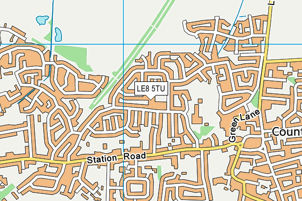 LE8 5TU map - OS VectorMap District (Ordnance Survey)