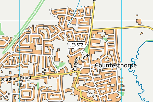 LE8 5TZ map - OS VectorMap District (Ordnance Survey)