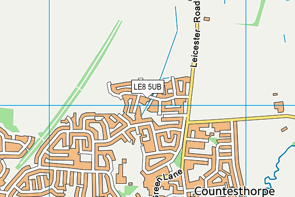LE8 5UB map - OS VectorMap District (Ordnance Survey)