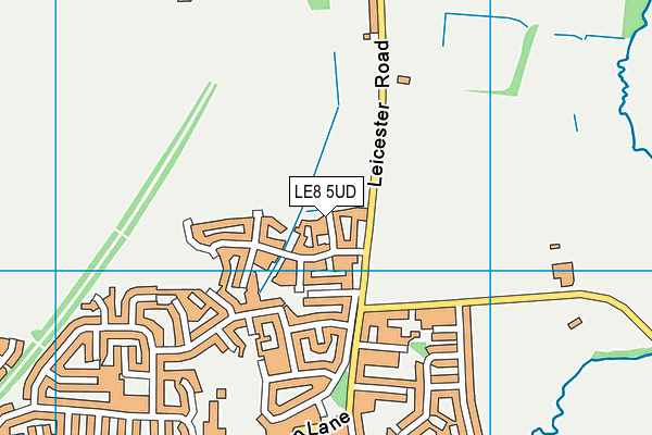 LE8 5UD map - OS VectorMap District (Ordnance Survey)