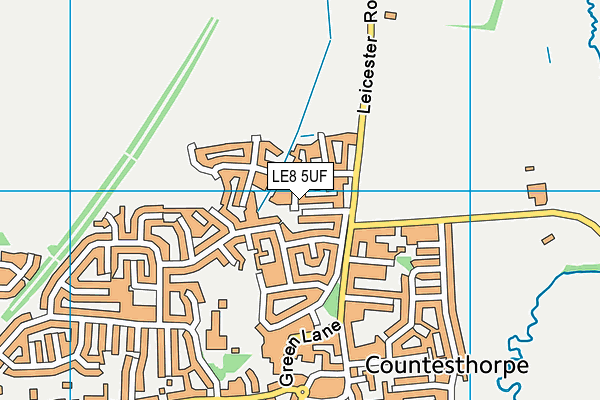 LE8 5UF map - OS VectorMap District (Ordnance Survey)