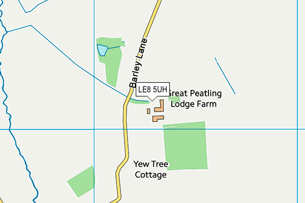 LE8 5UH map - OS VectorMap District (Ordnance Survey)