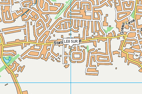 LE8 5UR map - OS VectorMap District (Ordnance Survey)