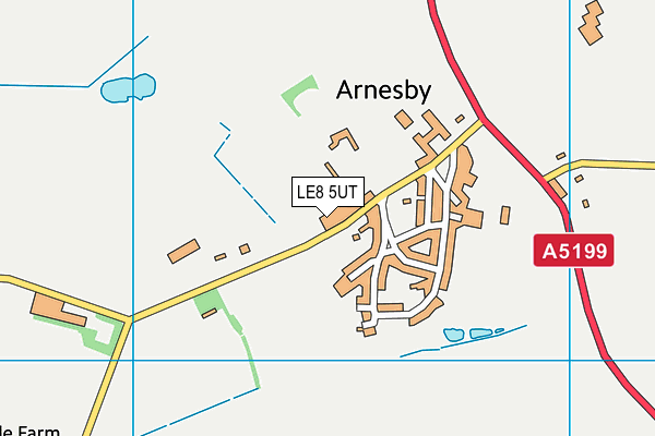 LE8 5UT map - OS VectorMap District (Ordnance Survey)