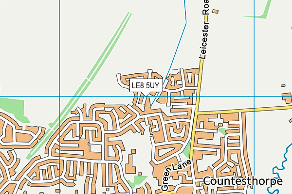 LE8 5UY map - OS VectorMap District (Ordnance Survey)