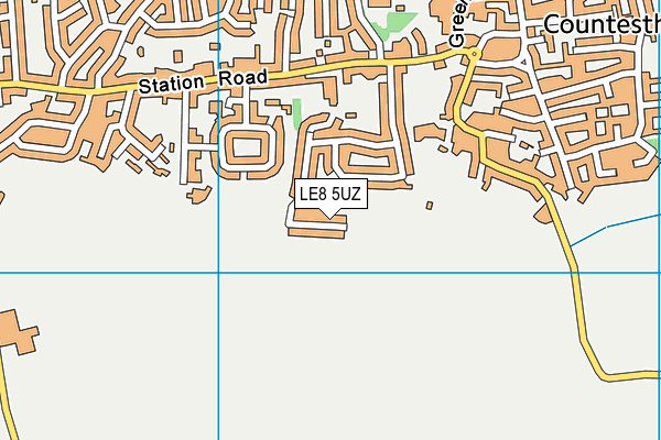 LE8 5UZ map - OS VectorMap District (Ordnance Survey)