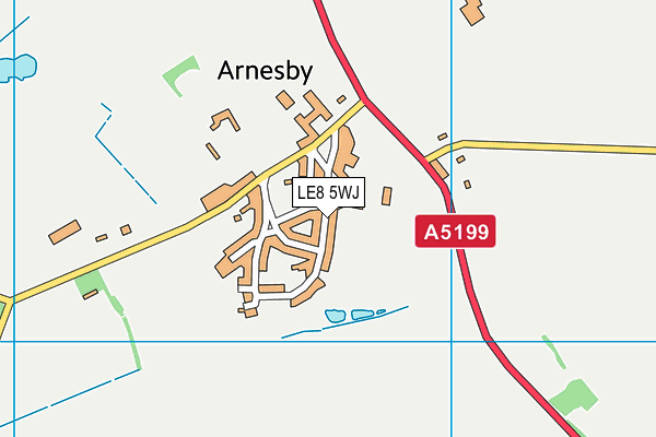 Arnesby Baptist Church And Christian Centre map (LE8 5WJ) - OS VectorMap District (Ordnance Survey)