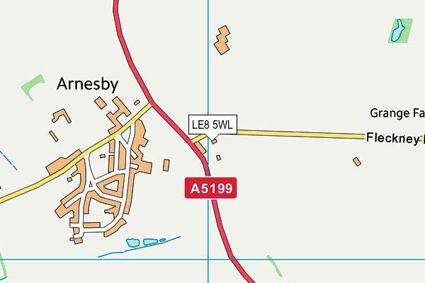LE8 5WL map - OS VectorMap District (Ordnance Survey)