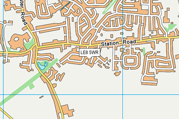 LE8 5WR map - OS VectorMap District (Ordnance Survey)