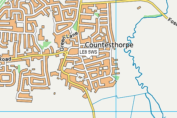 LE8 5WS map - OS VectorMap District (Ordnance Survey)