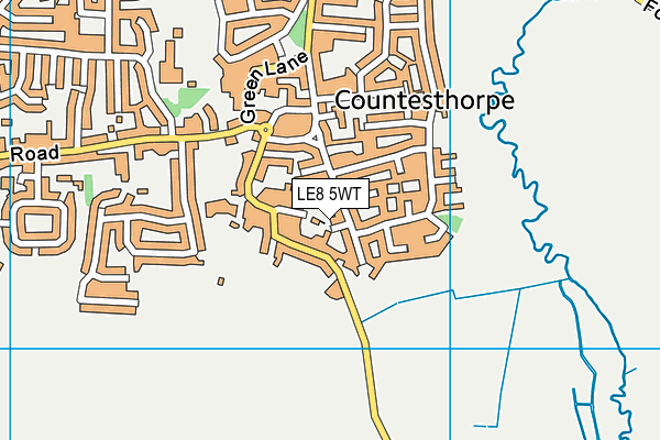 LE8 5WT map - OS VectorMap District (Ordnance Survey)