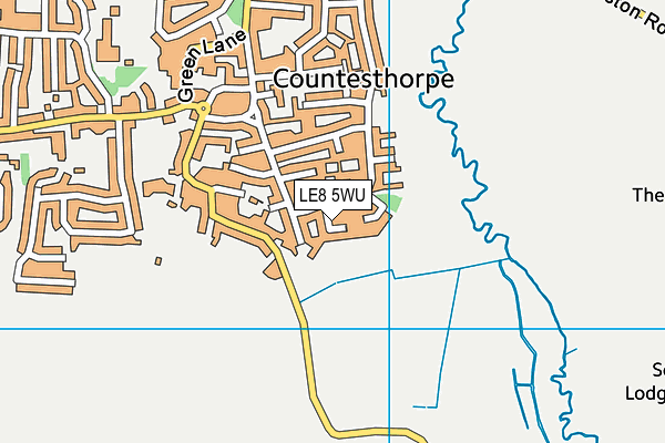 LE8 5WU map - OS VectorMap District (Ordnance Survey)