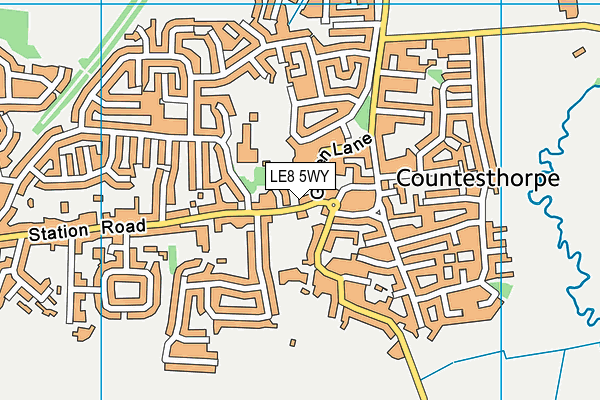 LE8 5WY map - OS VectorMap District (Ordnance Survey)