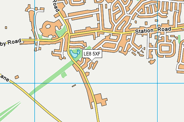 LE8 5XF map - OS VectorMap District (Ordnance Survey)