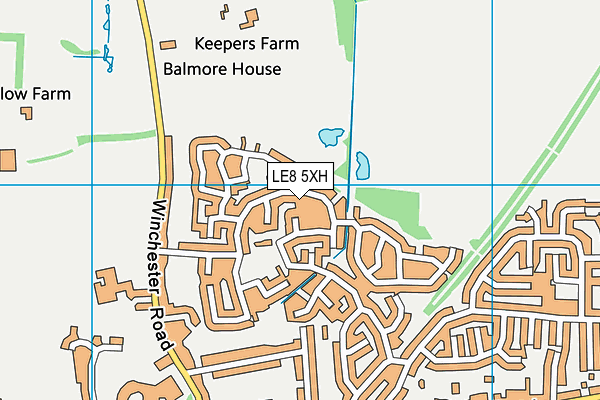 LE8 5XH map - OS VectorMap District (Ordnance Survey)