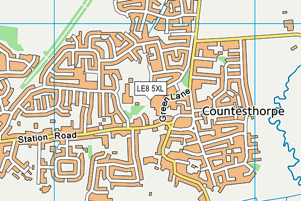 LE8 5XL map - OS VectorMap District (Ordnance Survey)