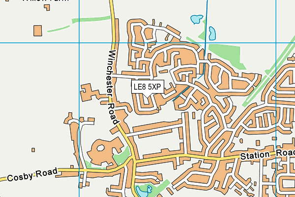 LE8 5XP map - OS VectorMap District (Ordnance Survey)