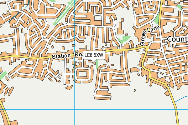 LE8 5XW map - OS VectorMap District (Ordnance Survey)