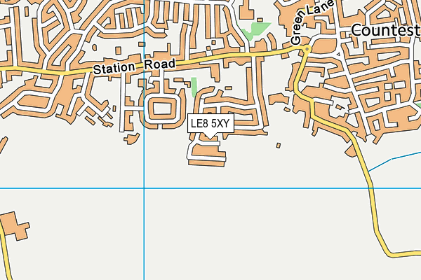 LE8 5XY map - OS VectorMap District (Ordnance Survey)