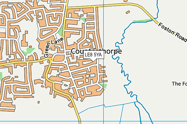 LE8 5YA map - OS VectorMap District (Ordnance Survey)