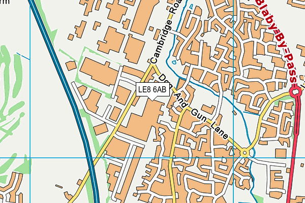 LE8 6AB map - OS VectorMap District (Ordnance Survey)
