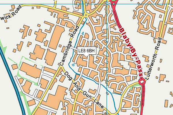 LE8 6BH map - OS VectorMap District (Ordnance Survey)