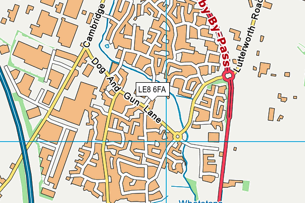 LE8 6FA map - OS VectorMap District (Ordnance Survey)