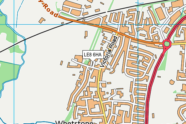 LE8 6HA map - OS VectorMap District (Ordnance Survey)