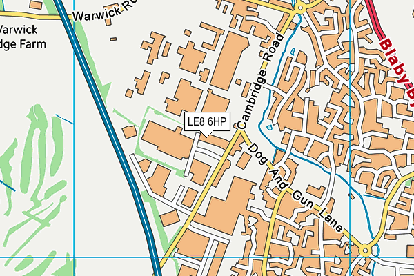 LE8 6HP map - OS VectorMap District (Ordnance Survey)