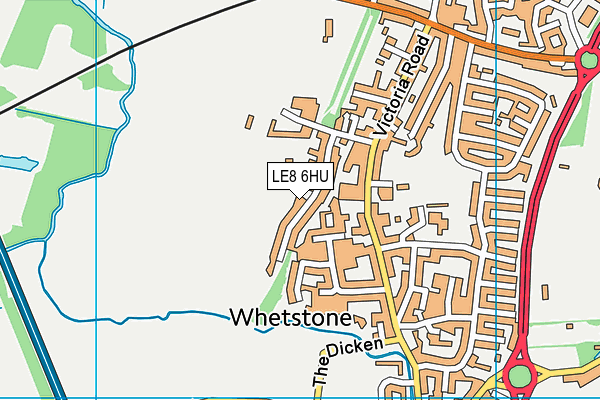 LE8 6HU map - OS VectorMap District (Ordnance Survey)