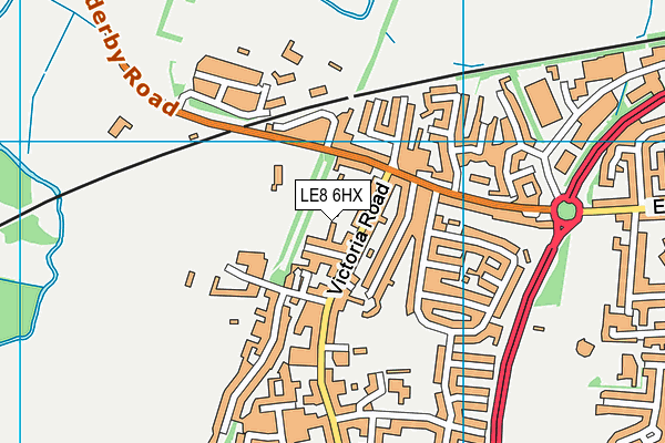 LE8 6HX map - OS VectorMap District (Ordnance Survey)