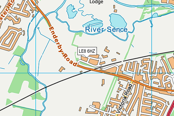LE8 6HZ map - OS VectorMap District (Ordnance Survey)