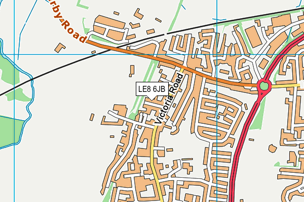 LE8 6JB map - OS VectorMap District (Ordnance Survey)