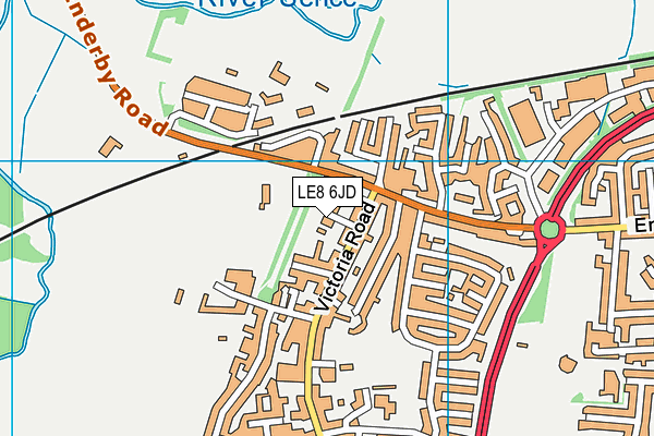LE8 6JD map - OS VectorMap District (Ordnance Survey)