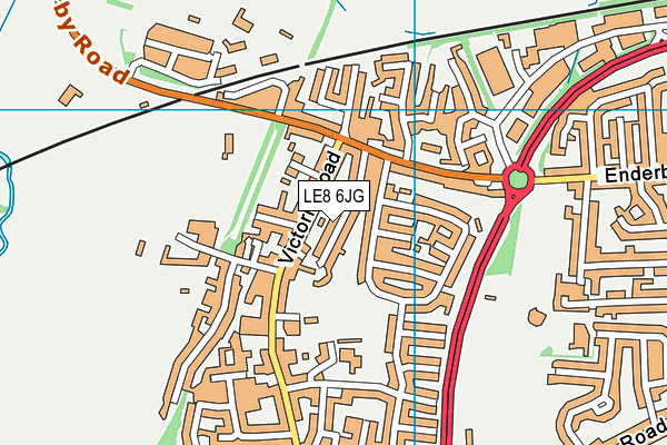 LE8 6JG map - OS VectorMap District (Ordnance Survey)