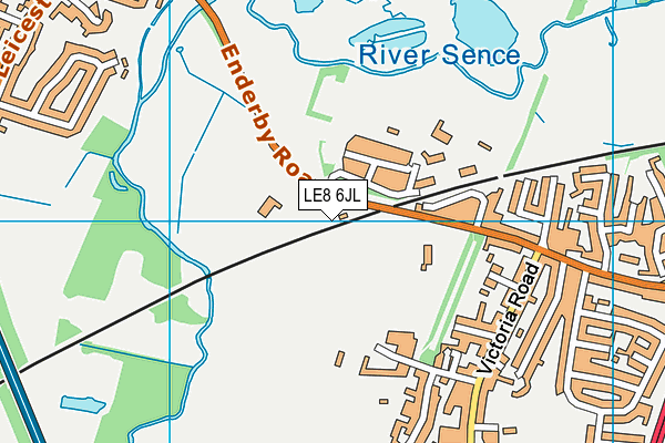 LE8 6JL map - OS VectorMap District (Ordnance Survey)