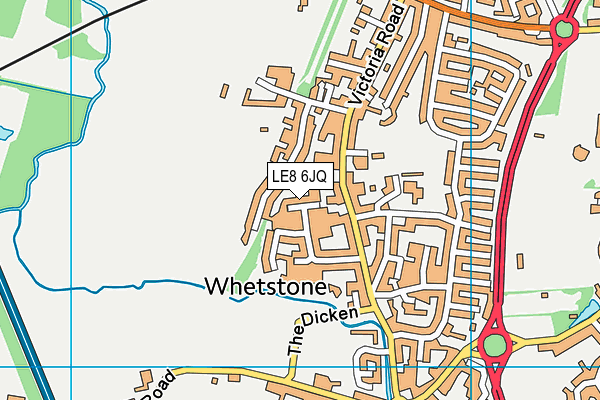 LE8 6JQ map - OS VectorMap District (Ordnance Survey)