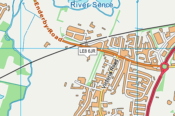 LE8 6JR map - OS VectorMap District (Ordnance Survey)