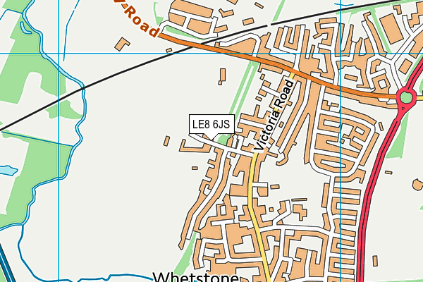 LE8 6JS map - OS VectorMap District (Ordnance Survey)