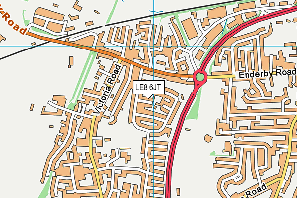 LE8 6JT map - OS VectorMap District (Ordnance Survey)