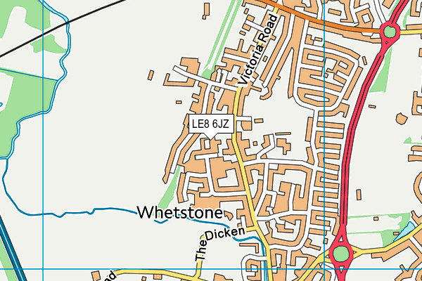 LE8 6JZ map - OS VectorMap District (Ordnance Survey)