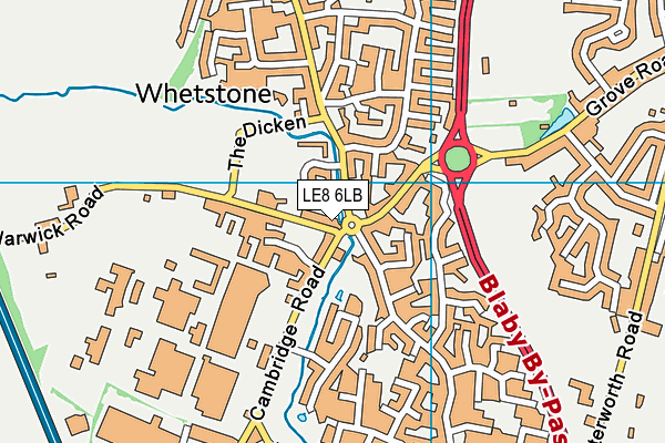 LE8 6LB map - OS VectorMap District (Ordnance Survey)