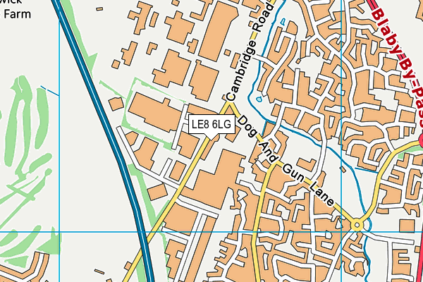 LE8 6LG map - OS VectorMap District (Ordnance Survey)